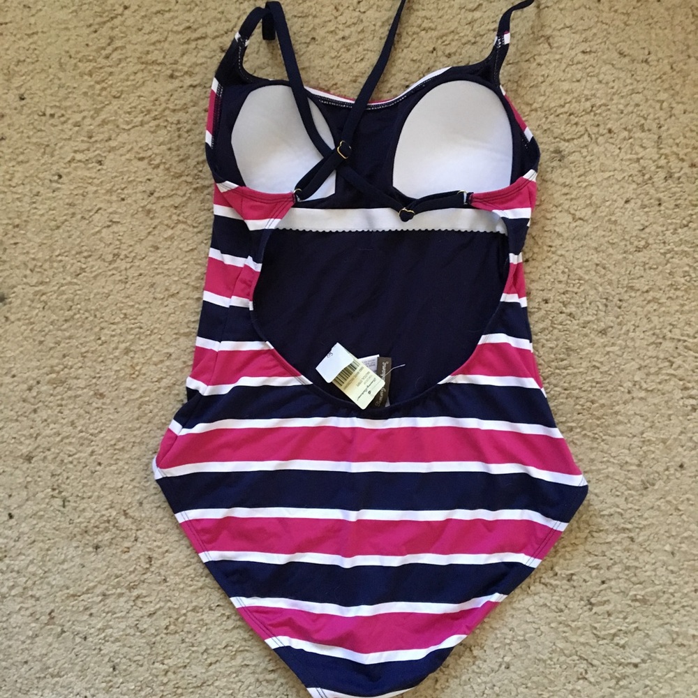 Tommy Bahama NWT nautical stripe size 8 swimsuit - Picture 7 of 8